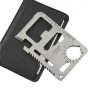 11 in 1 Stainless Steel Multi Tool Credit Card Camp Screw Driver Bottle Opener