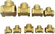 1/2" 3/4" 1" BSP Female Thread Brass Swing Check Valve One Way Non-Return Valve for Water(BSP3I4 Female)