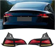 LED Taillight Assembly Dynamic Turn Signal Brake Reverse Fog Lamp，Compatible For Tesla Model 3 Model Y 2017‑2022