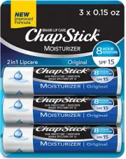Chapstick Lip Moisturizer and Skin Protectant Lip Balm, Sunscreen, SPF 12, 0....