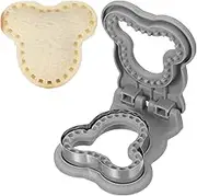 uxcell Crustless Sandwich Cutter, Bear Shape Uncrustable Sandwich Maker Sealer Press Bread Cookie Cutter and Sealer for DIY Breakfast Lunch Afternoon Tea (Gray)