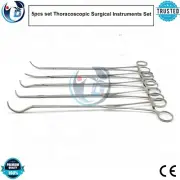 5pcs set Thoracoscopic Surgical Instruments Set | Thoracotomy Tissue Forceps