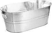 Large Ice Bucket Beverage Tub for Parties Stylish Metal Drink Holder with Ample Capacity Handle for Beer and Wine Storage at Gatherings