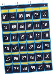 Homoyoyo Pocket Chart for Cell Phones Wall Hanging Organizer Pouch for Classroom School Meeting Storage Compartment Non Woven Design