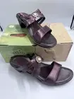 NIB Naot Womens Surprise Bronze Brand Wedge Sandals Slip On Gem Heel US 9 40
