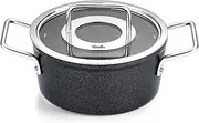 [Fissler] Adamant/Aluminium Cooking Pot (Diameter 18 cm, 2L) Pots Coated with Glass Lid, Non-Stick - Induction