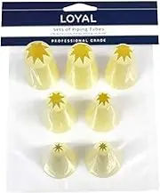 Loyal Plastic Star Shape Piping Tube 7 Piece Set,White