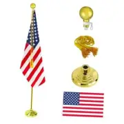 Indoor Flag Pole Kit，Telescoping 6FT-8FT FlagPole with Golden Ball-1Pack