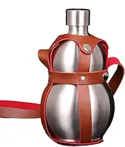 Steel Water Bottle - 50oz Outdoor Water Bottle with Carrying Strap | Portable Water Bottle for Outdoor, Boating, Travel, Gym, Large Capacity