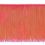 6" Multicolor Chainette Fringe Trim, Polyester-Made Decorative Fringe Trim, V...