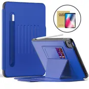 StylePro, combo, iPad 10th and 11th generation, smart folio business case with screen protector, blue.