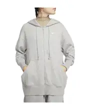 Phoenix logo-embroidered zip-up hoodie M White