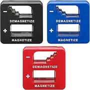 Demagnetizer and Magnetizer - 3 Pack - Red, Black, and Blue - Screwdrivers Tips, Bits, and Small Tools, Large or Big Screws, Drills, Drill Bits, Sockets, Nuts, BRed olts, Nails