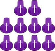 uxcell 10pcs Purple Guitar Effect Pedal Knob, 9/16" Plastic Insert Electric Guitar Knobs for Amplifier Guitar Bass Volume Control