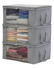 Sorbus 3pc Foldable Fabric Storage Organizer Bag