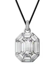 Swarovski Lucent Crystal Octagon Adjustable Cord Pendant Necklace, 26-29