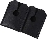 Mikinona 2Pcs Safety Razor Head Cover Artificial Leather Razor Storage Sleeve for Manual Shaver Heads Durable Protection Case for Optimal Longevity and Versatile Use