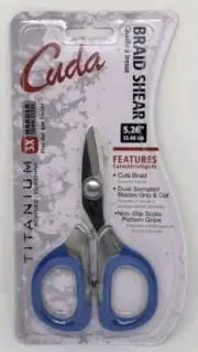 Cuda Titanium Bonded Fishing Scissors Cuts Mono & Braid 5.26" Micro 3X Harder