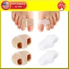 2Pcs Toe Separators Bunion Corrector with 2 Loops Big Toe Spacer Hammer Toe Stra
