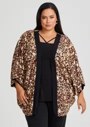 [Taking Shape] Taking Shape Spliced Animal Cape in Multi, Viscose - Women's Accessories Multi