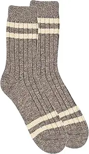 [TOD OIMS] 92% Merino Wool Socks Crew Cozy Heavyweight Hiking Travel Outdoor Super- Soft Socks, 100% Made in Mongolia