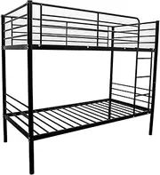 Priceworth City Single Bunk Bed Frame, with Metal Mesh Base, Space-Saving Bedroom Furniture, Can be Separated into Two King Single Beds, Easy to Assemble, AFRDI Certified, 172 H x 200 W x 97.5 D CM