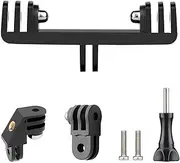 SOONSUN Dual Twin Mount with 90° Direction Elbow Adapter for GoPro Hero 13 12 11 10 9 8 7 6 5 4 3 2, Session, Dual Mount Bracket Accessories for Action Camera