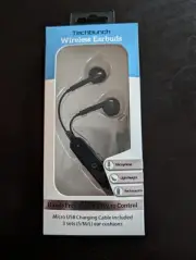 TechBunch Wireless Earbuds, Microphone, Micro USB, Bluetooth 4.2, Rechargeable