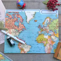 在飛比找蝦皮購物優惠-【茉莉】Cavallini & Co.｜紙質文件夾－世界地圖