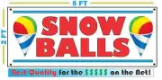 Full Color SNOW BALLS Banner Sign 2x5