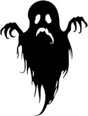 HaiRxr Funny Ghost Car Stickers Decal for Vehicle Car Motorcycle Fuel Tank Cap Car Windshield Windows Decals (Color : Black, Size : 13cmx9.8cm)