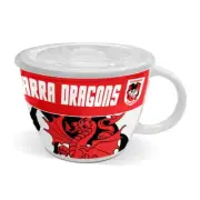 St George Illawarra Dragons NRL TEAM Large Ceramic Soup Mug Cup with Lid