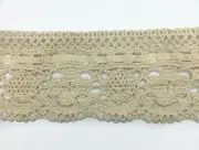 TRIMPLACE Natural 3 - 1/2 Inch Vintage Cluny Lace with 1/4" Ribbon - 10 Yards