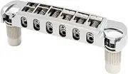 [Musiclily] Pro 52.5mm(2-1/16 inch) String Spacing Tune-o-matic Pigtail Style Adjustable Wraparound Bridge Tailpiece for Epiphone Les Paul SG Style Electric Guitar, Chrome