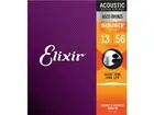 Elixir Acoustic #11102 Nanoweb 80/20 Bronze Guitar String 13-56 Medium Gauge