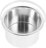 LOORGVEL Wax Warmer Replacement Container Aluminum Alloy Inner Pot for Hair Removal Rapid Wax Melting Bowl Durable Waxing Warmer Machine Safe and Efficient Silver