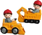 ibasenice Pcs Bulldozer Excavator Craft Models Engineering Car Toys for Boys Cake Decorations Home Ornaments Birthday