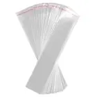 100pcs 4x15cm Clear Self Sealable Adhesive Cellophane Resealable Plastic Bags