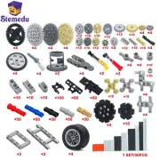 Technical Parts Car Gear Axles Wheels Connectors Building Block Accessories Sets