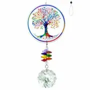 Suncatcher Crystal Tree Of Life Prism Decor Window Hanging Ornament Home Rainbow