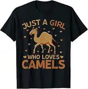 [X.Style] Just a Girl Who Loves Camels Cool Camel Lovers Girls ds642 T-Shirt