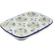 Polish Pottery Muffin Pan 11" Ceramika Artystyczna Bright Day