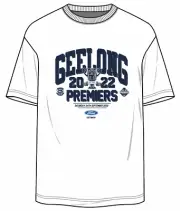 Geelong Cats 2022 Premiers Tee Shirt Mens XS - 2XL,Womens & Kids White COTTON:ON