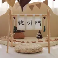 在飛比找蝦皮購物優惠-《Happy wedding》週歲道具 聰明門布簾 抓周儀式