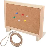 HONMEET Wooden Frame Bulletin Board Corkboard Stand Photo Wall Display for Home Office School
