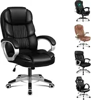 ALFORDSON Office Chair Ergonomic Computer Chair Executive Leather Home Desk Chair Swivel Task Chair High Back Racing Gaming Chair