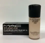 Mac Studio Fix NW5 Fluid SPF 15 /24 Hr Matte Foundation+Oil Control 1oz As Pict