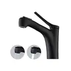 Decaura Bathroom Basin Mixer Tap Vanity Taps with pull out 2-Mode Sprayer Black