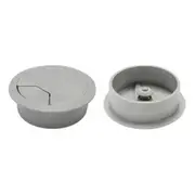 Dynamix CG60GY Round Desk Grommet - 60mm - Grey - (1 Pack) Easily & Neatly Store Power / Communication / Audio / Video / Computer / Data Cables - Perfect for Desks & Workstations [CG60GY]