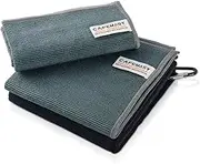 CAFEMASY Barista Cleaning Towel with Hook Set - Pack of 3pcs Soft Barista Mirco Fiber Cloth for Cleaning Espresso Coffee Machine Steam Wand and Coffee Bar Counter